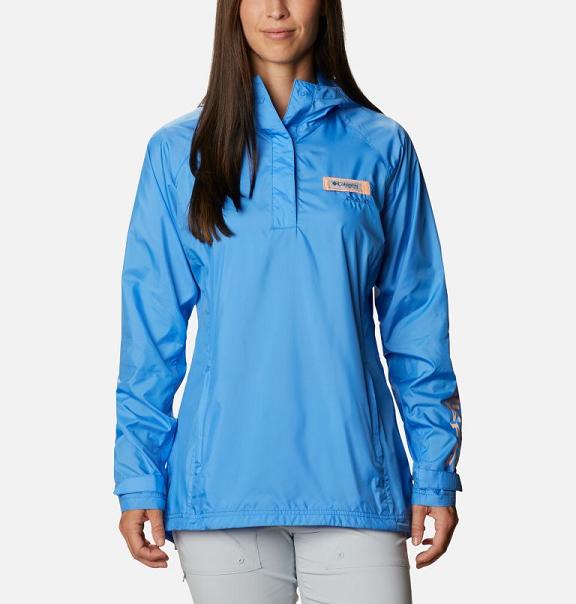 Columbia Tidal Spray II Windbreaker Blue Yellow For Women's NZ82697 New Zealand